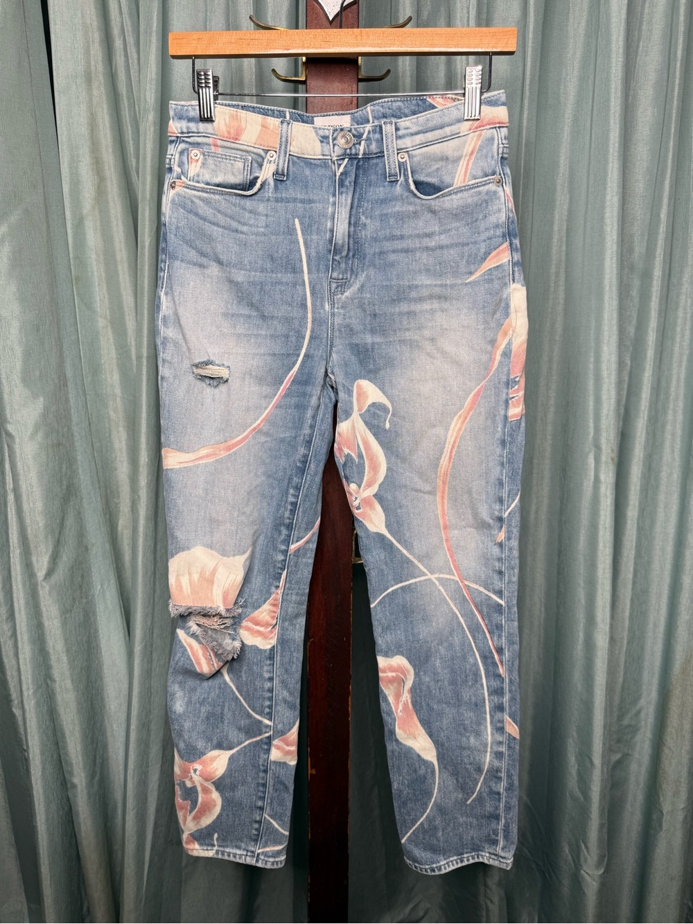 Hudson Zooey High Rise Straight Cropped Jeans